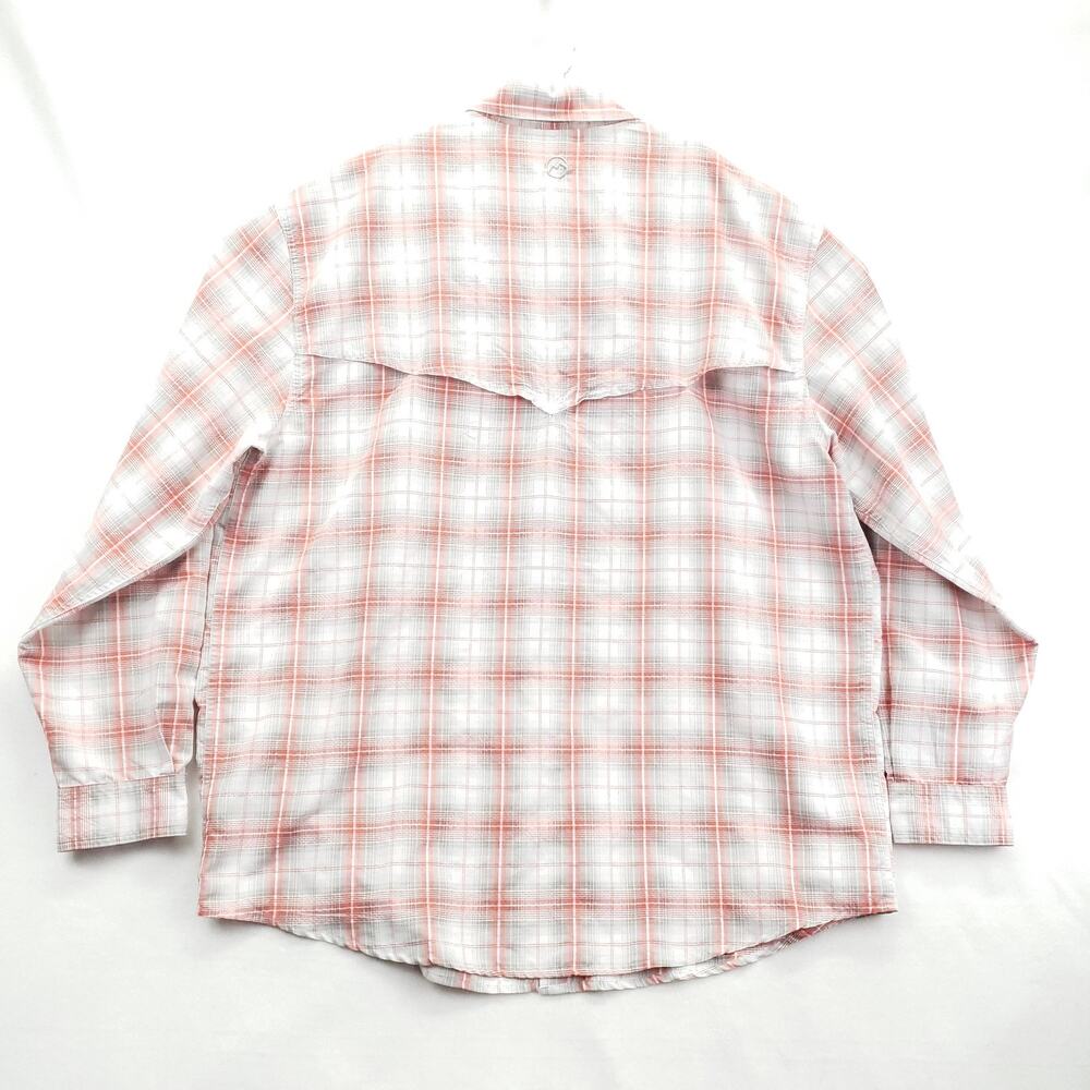 Magellan Shirt Mens XL Red White Plaid Snap Western Long Sleeve Outdoors - Picture 3 of 12